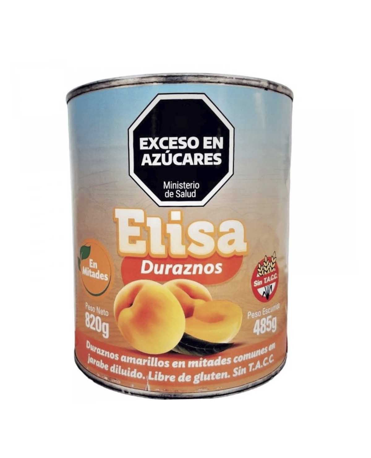 Duraznos Finca Elisa En Mitades x 820 Gr